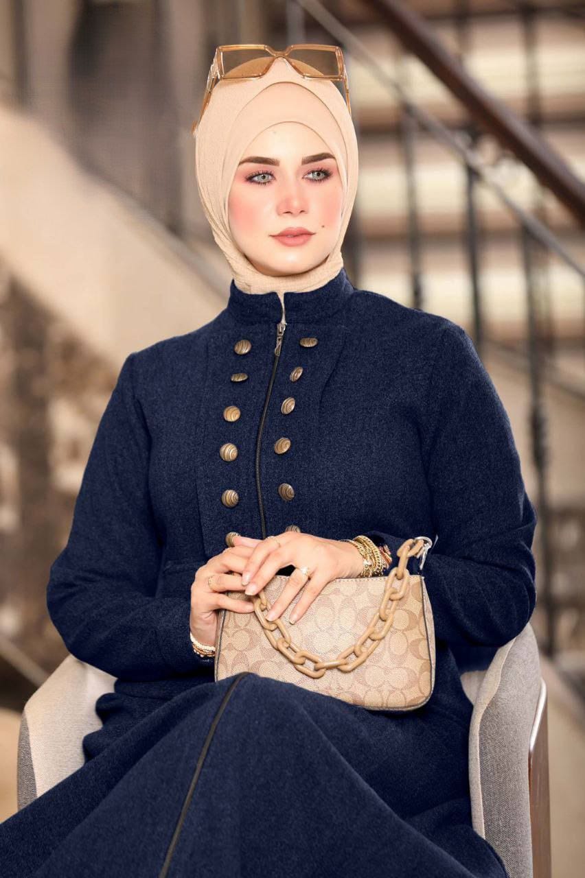 Zippered wool dress