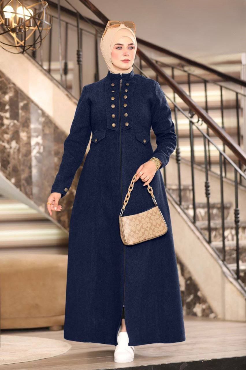 Zippered wool dress