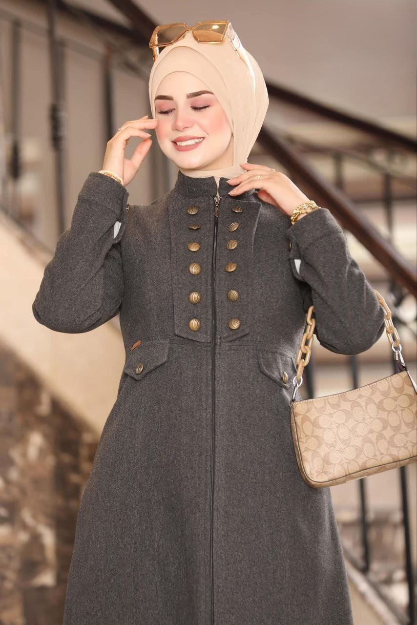 Zippered wool dress