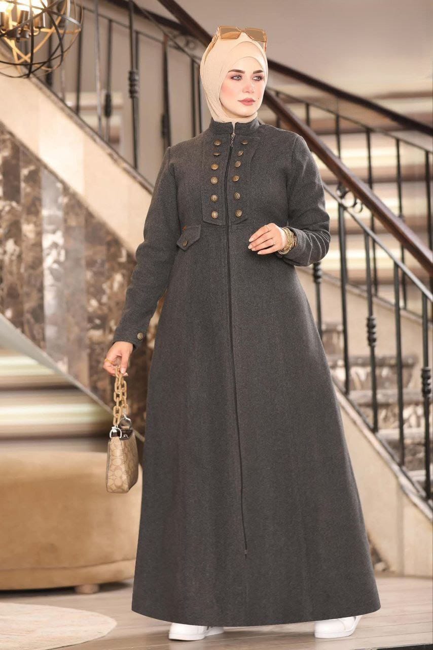 Zippered wool dress