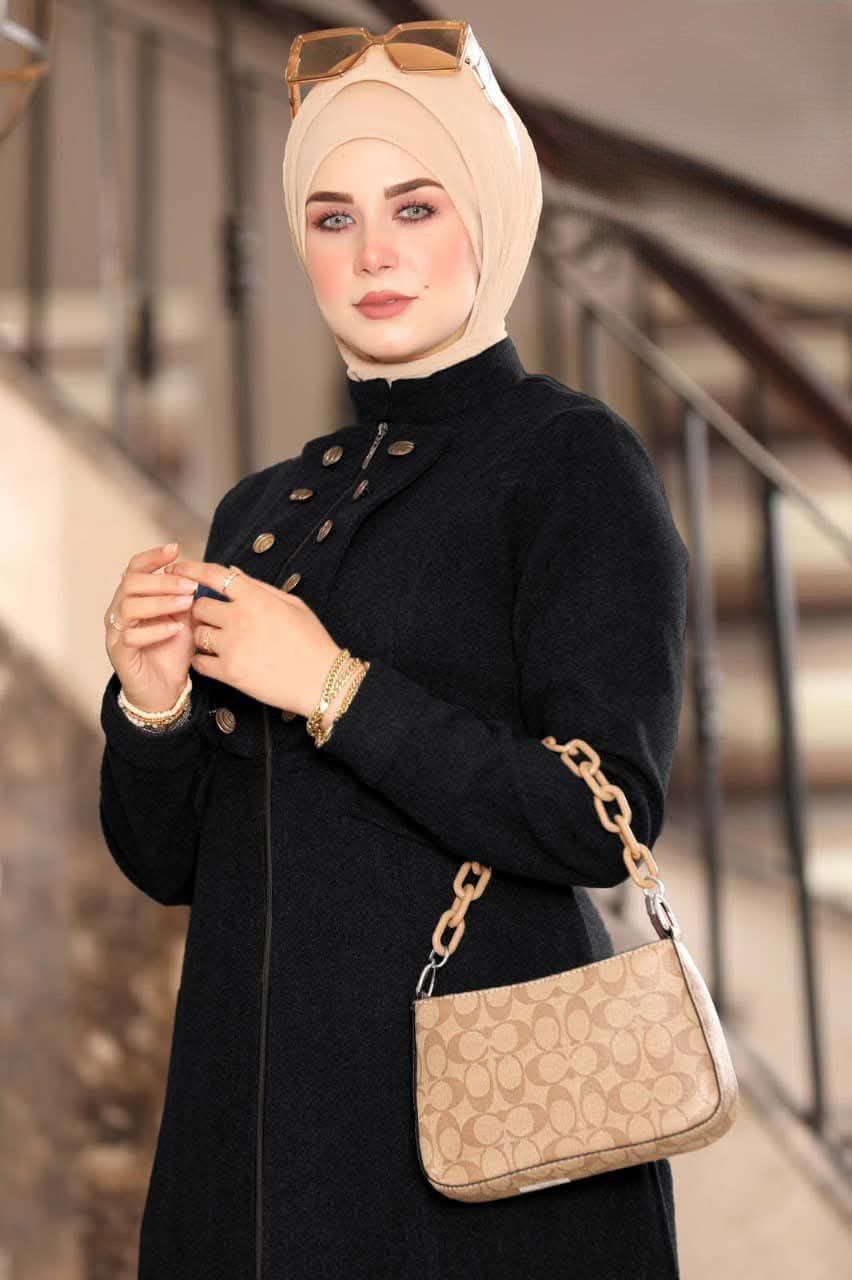 Zippered wool dress