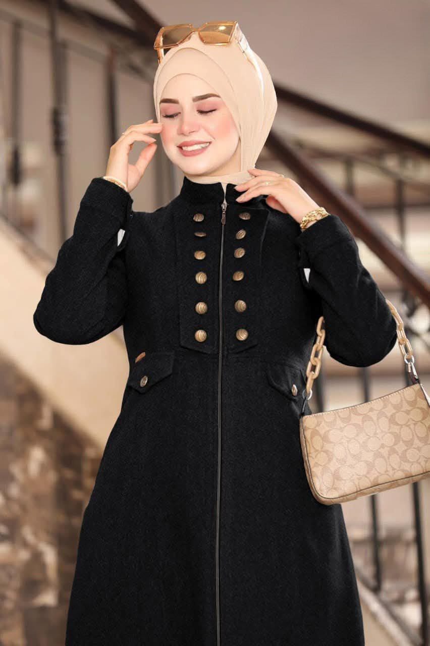 Zippered wool dress