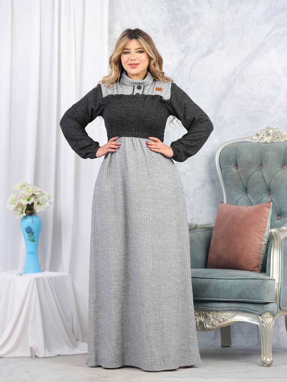 Rib-knit dress