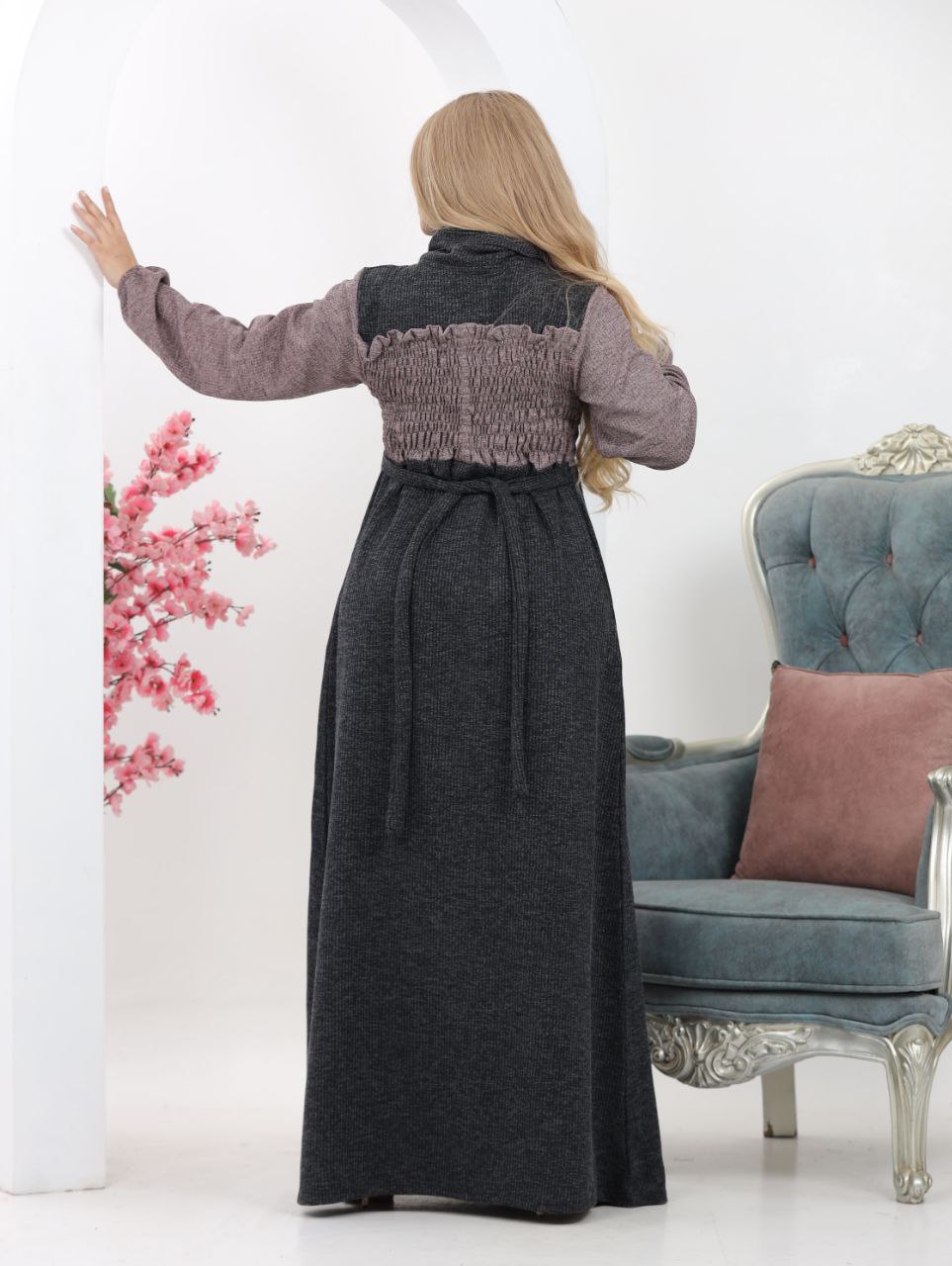 Rib-knit dress