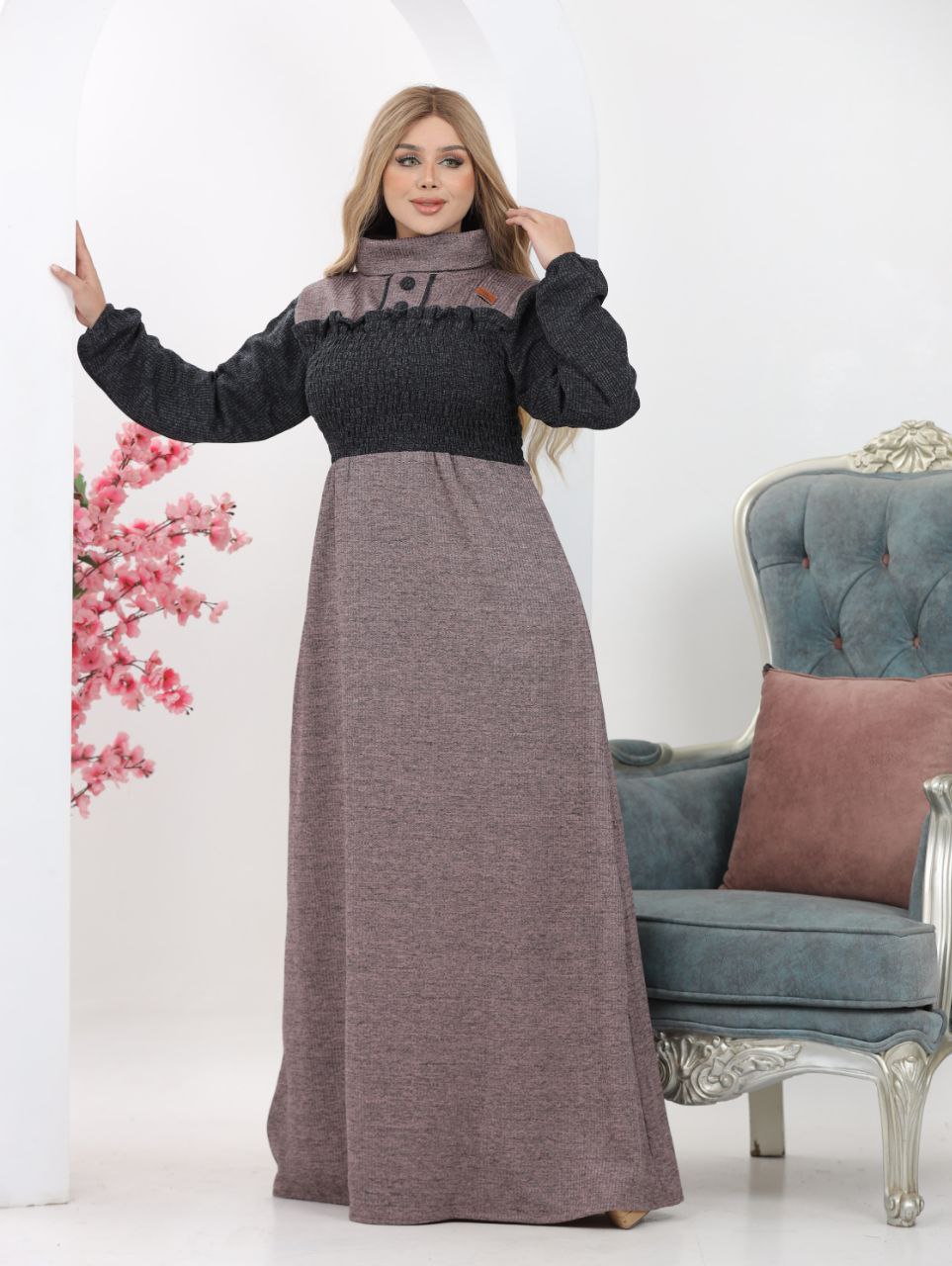 Rib-knit dress