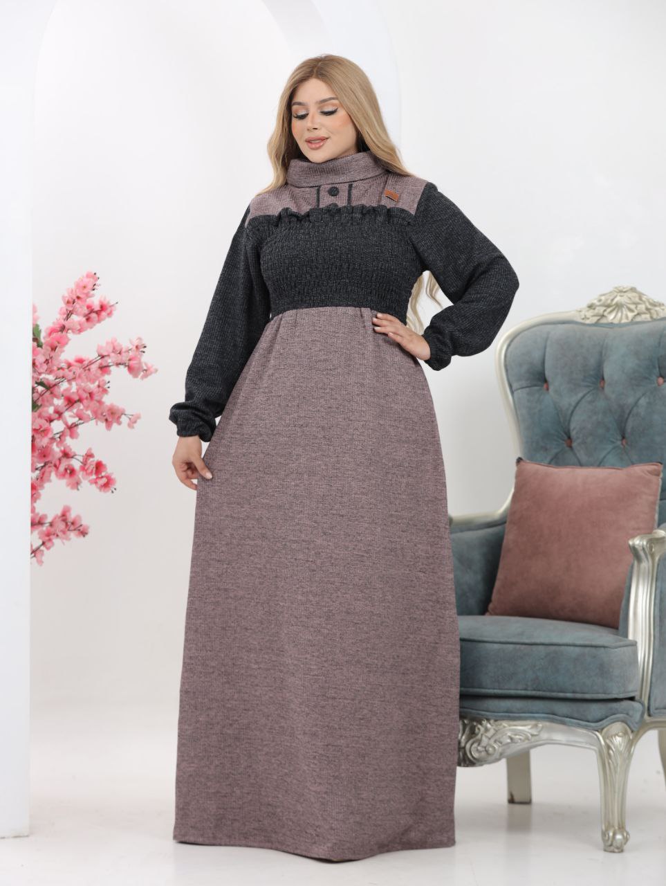 Rib-knit dress