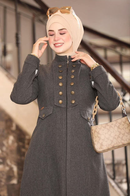 Zippered wool dress