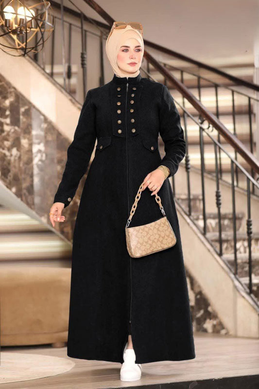 Zippered wool dress