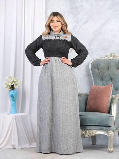 Rib-knit dress