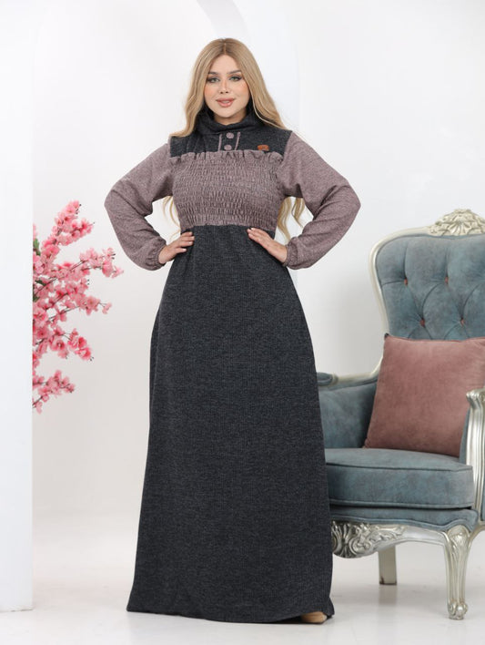 Rib-knit dress